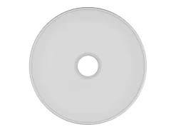Lavatório de pousar cerâmica branco estriado, C36 x A12 x L36 cm PEDARA