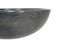 Lavatório de pousar em mármore - Preto - D40 cm - LAVIINO