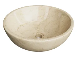 Lavatório de pousar em mármore cor creme D40 cm - LAVIINO
