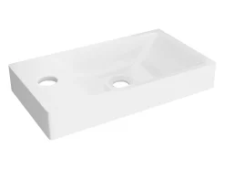 Lavatório de resina branca SMC - 40 x 22 cm - SARPOSA