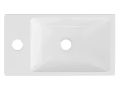 Lavatório de resina branca SMC - 40 x 22 cm - SARPOSA
