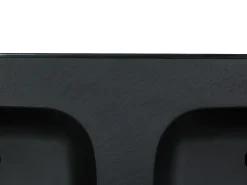Lavatório duplo de encastrar em resina efeito pedra preto C120 x L46 cm ATIWA