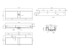 Lavatório duplo suspenso em solid surface - Lavatório branco - 120 cm - YAMDROK