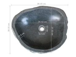 Lavatório oval de pedra de rio para banheiro 38-45 cm 02_0002652