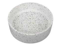 Lavatório redondo de pousar em terrazo azul D39 x A12 cm DUKAT