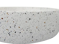 Lavatório redondo de pousar em terrazo azul D39 x A12 cm DUKAT