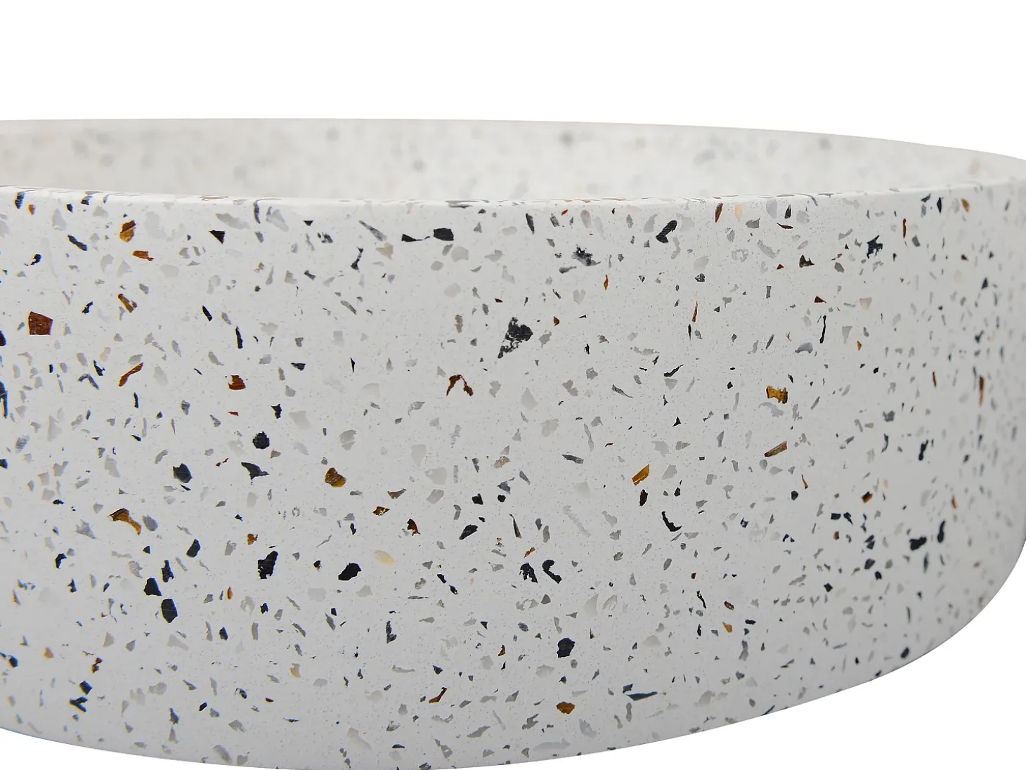 Lavatório redondo de pousar em terrazo azul D39 x A12 cm DUKAT