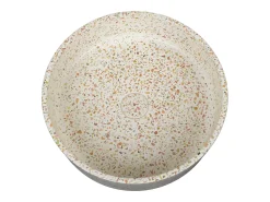 Lavatório redondo de pousar em terrazo cor-de-rosa D39 x A12 cm DUKAT
