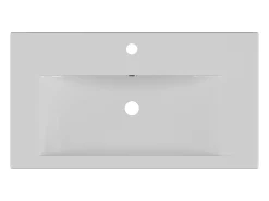 Lavatório semi-encastrado em cerâmica branca C71,5 cm YASMAC