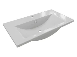 Lavatório semi-encastrado em cerâmica branca C71,5 cm YASMAC