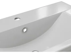 Lavatório semi-encastrado em cerâmica branca C71,5 cm YASMAC