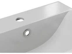 Lavatório semi-encastrado em cerâmica branca, C51,5 cm – YASMAC