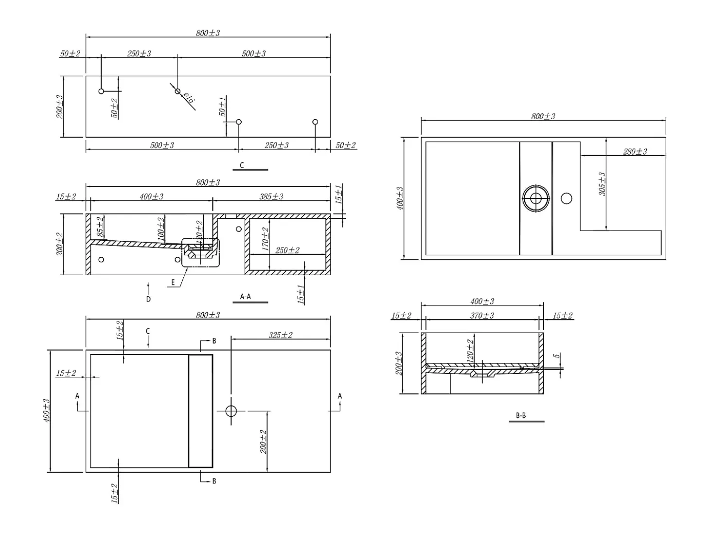 Lavatório suspenso branco em solid surface com nicho de arrumação - 80 cm - GOYOKO
