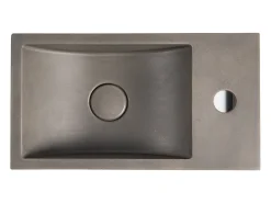 Lavatório suspenso em cimento com suporte, C40 x L22 cm UCHAMI