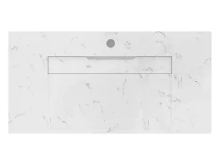 Lavatório suspenso em solid surface branco 90 cm - TAKOTNA
