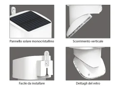 LED solar multifuncional/ajustável 2000lm IP65