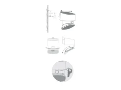 LED solar multifuncional/ajustável 2000lm IP65