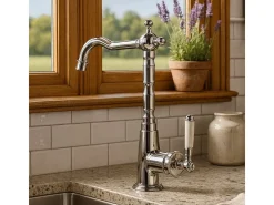 Leeds misturador para lava-loiça retro cromado Essebagno