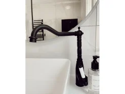 Leeds misturador retro preto para lava-loiça Essebagno