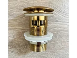 Leeds Misturadora de lavatório retro em dourado escovado Essebagno
