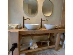 Leeds Torneira para lavatório alto retro cobre escovado Essebagno