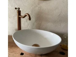 Leeds Torneira para lavatório alto retro cobre escovado Essebagno