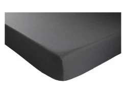Lençol com elástico 90x190 cm algodão coutil 32 cm antracite cinza 1 lugar - tecido antibacteriano, fabricação francesa