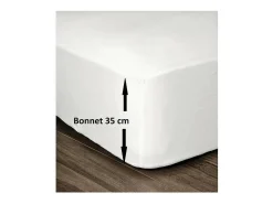 Lençol de Cama 100% Algodão Branco 140x190cm - Profundidade 35cm