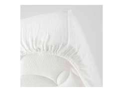 Lençol de Cama de Algodão Dupla Gaze Angelia Branco 140x190 - Suavidade e Elegância
