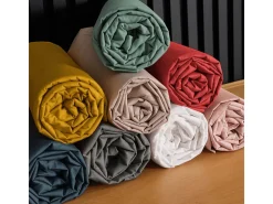 Lençol de Cama em Percal 160x200cm Nude - Macio e Confortável, Certificado Oeko-Tex, 100% Algodão