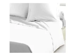 Lençol Plano 100% Algodão Branco 240x300 cm - Certificado OEKO-TEX