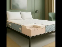Leo | Colchão Ortopédico King 180x200 cm Waterfoam & Memory Foam | Altura 22 cm | Dispositivo Médico Classe 1 | Hipoalergênico | Produzido na Itália