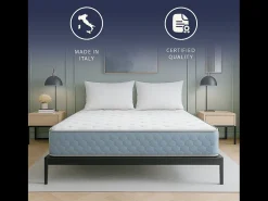 Leo | Colchão Ortopédico King 180x200 cm Waterfoam & Memory Foam | Altura 22 cm | Dispositivo Médico Classe 1 | Hipoalergênico | Produzido na Itália