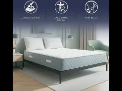 Leo | Colchão Ortopédico King 180x200 cm Waterfoam & Memory Foam | Altura 22 cm | Dispositivo Médico Classe 1 | Hipoalergênico | Produzido na Itália