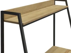 Linus : Secretária com 1 porta em MDF cinzento