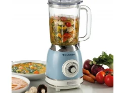 Liquidificador azul vintage Ariete com copo de vidro