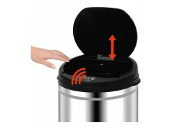 Lixeira automática com sensor em aço inoxidável de 40 litros 02_0006078