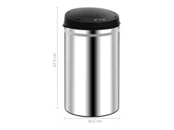Lixeira automática com sensor em aço inoxidável de 40 litros 02_0006078