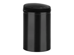 Lixeira automática com sensor de movimento de 30 litros em aço carbono preto 02_0006075