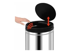 Lixeira automática com sensor em aço inoxidável de 80 litros 02_0006097