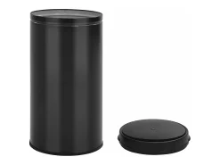 Lixeira automática com sensor de 60 litros aço carbono preto 02_0006038