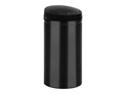 Lixeira automática com sensor de 50 litros aço carbono preto 02_0006087
