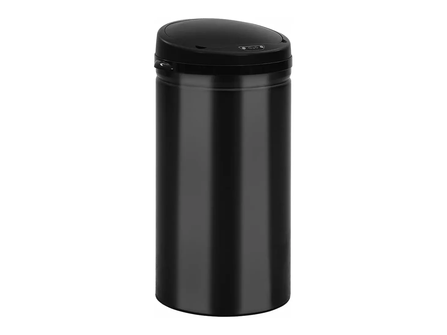 Lixeira automática com sensor de 50 litros aço carbono preto 02_0006087