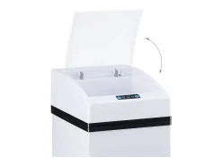 Lixeira automática de cozinha com sensor tampa e balde interno de 7 litros branca 13_0002322