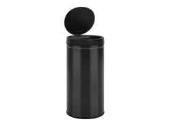 Lixeira com sensor automático de 70 litros aço carbono preto 02_0043843