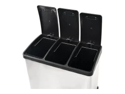 Lixeira de aço inoxidável 46 x 26,5 x 39,5 cm 24 litros 02_0006060