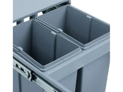 Lixeira de cozinha em ABS com 4 compartimentos cinza 13_0002325