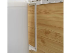 Lixeira de cozinha integrada de plástico branco com capacidade para 12 litros 02_0006062