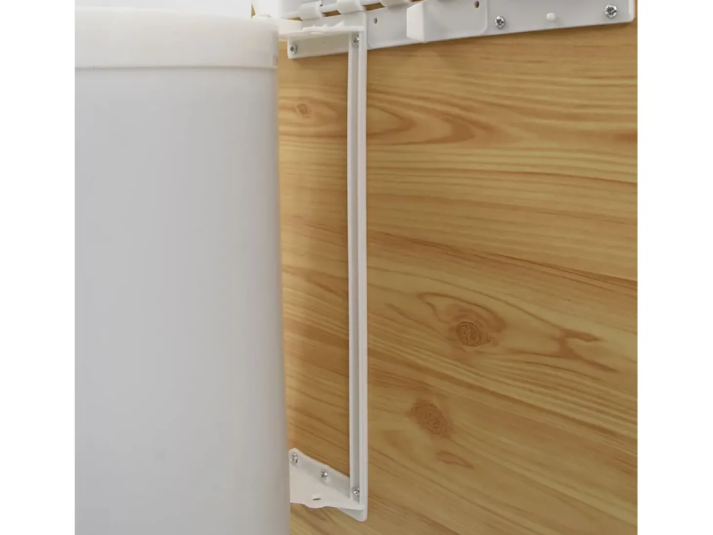 Lixeira de cozinha integrada de plástico branco com capacidade para 12 litros 02_0006062