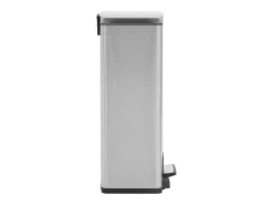 Lixeira de pedal anti-impressão digital de 30 litros aço inoxidável prateado cor prata 02_0043857